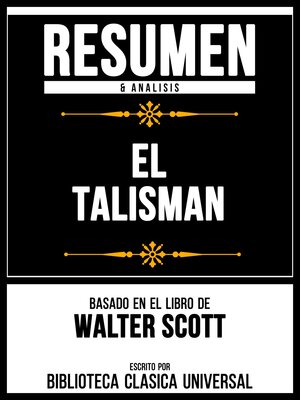 cover image of Resumen & Analisis--El Talisman--Basado En El Libro De Walter Scott